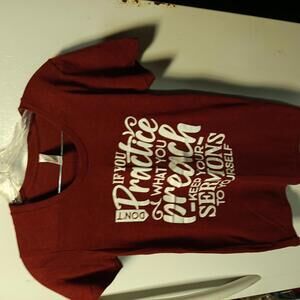 American Apparel Tri-Blend Collection Red Graphic T-Shirt